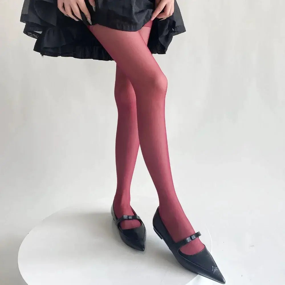 Azure Velvet Ultra Thin Nylon Thigh High Stockings Velvet Finish For Elegant Daily Wear