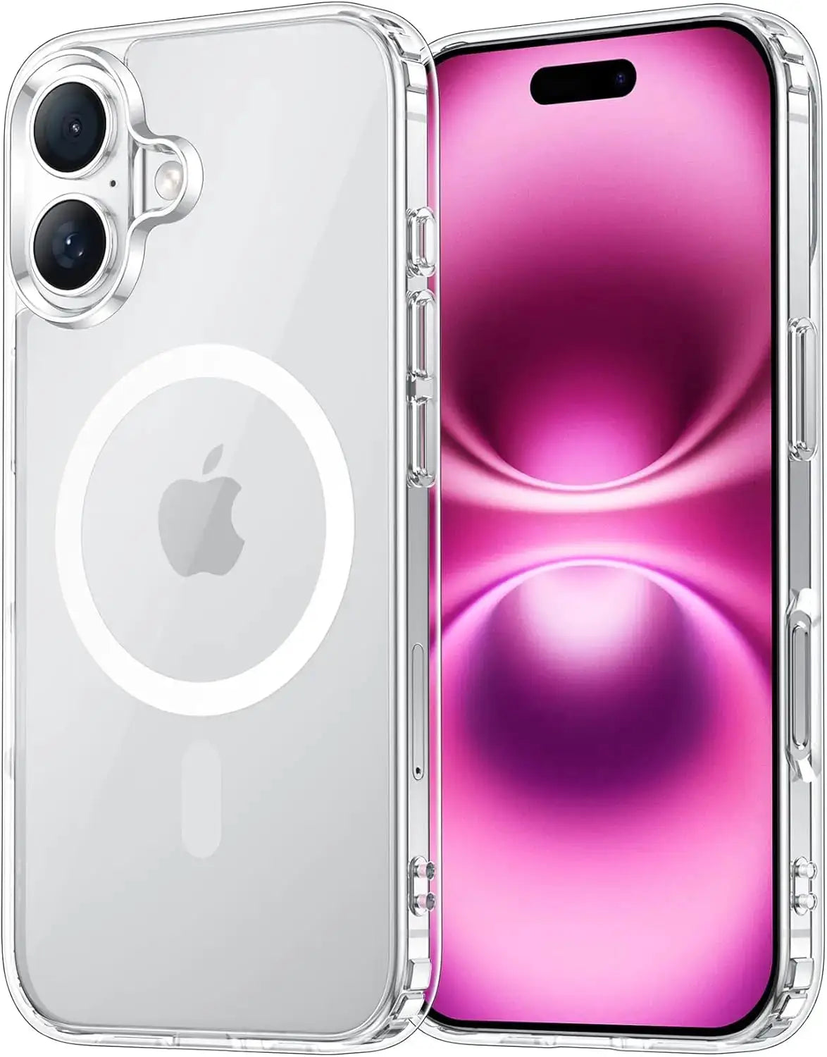 Simples Market clear MagSafe iPhone case for multiple models including 17/16 Pro Max and 15/14 Plus