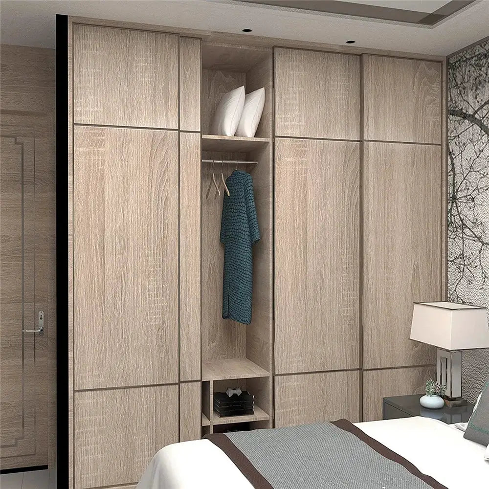 Simples Market 55cm wide self-adhesive wood grain vinyl wallpaper, waterproof, for doors and wardrobes.