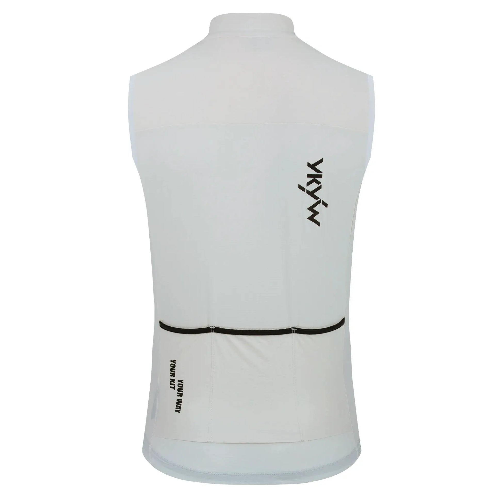 YKYWBIKE men's sleeveless cycling windbreaker vest, white, thermal fleece, windproof and waterproof by Simples Market