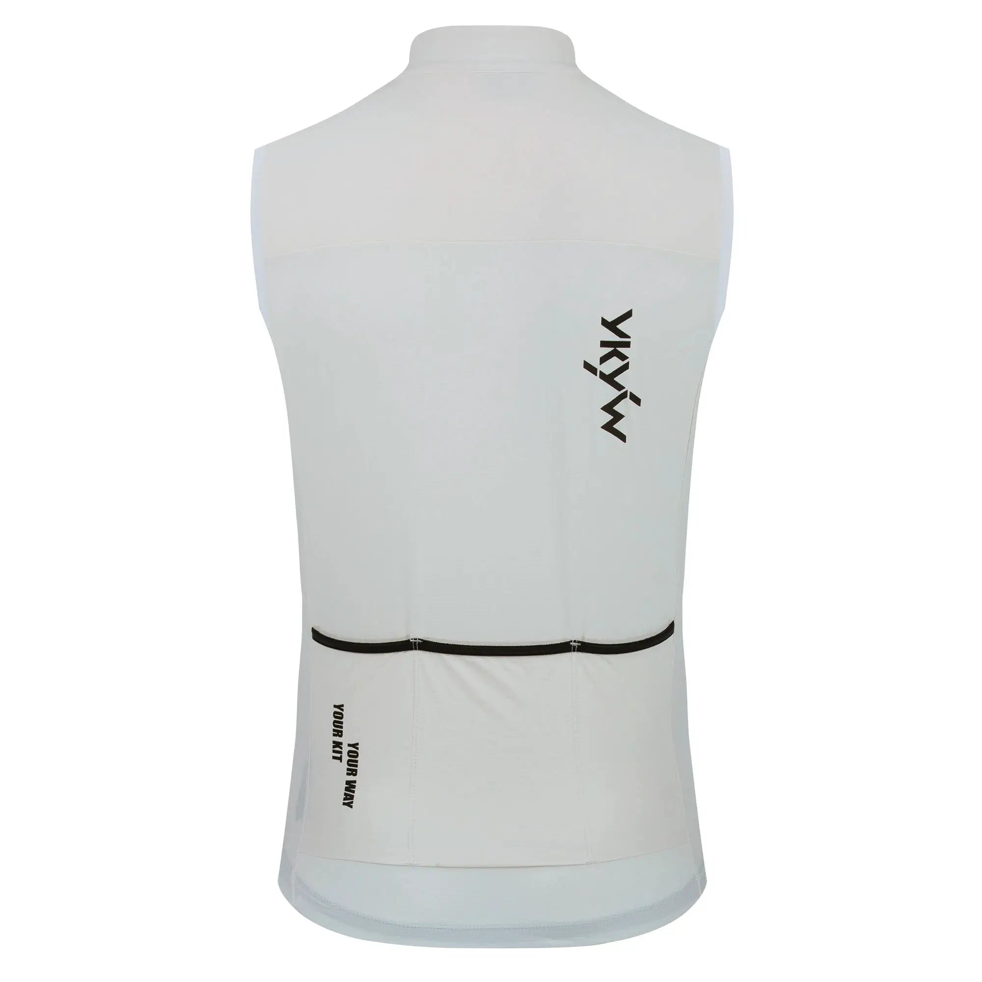 YKYWBIKE men's sleeveless cycling windbreaker vest, white, thermal fleece, windproof and waterproof by Simples Market