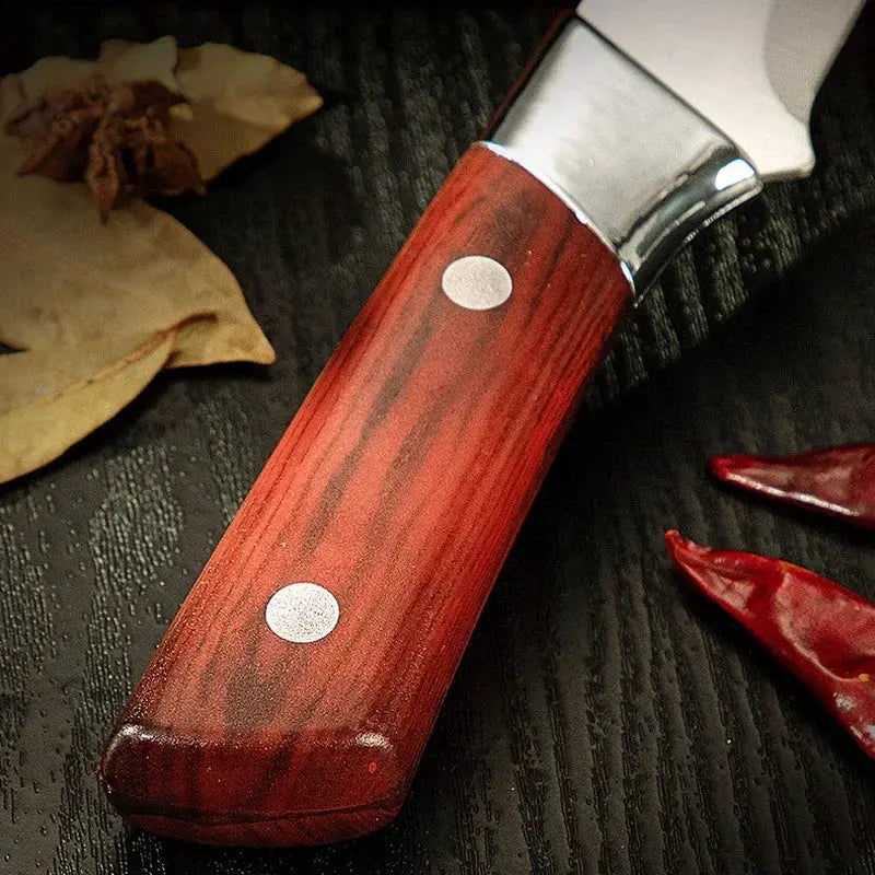 ChefPro Stainless Steel Kitchen Knife Set Boning Knife Cleaver Paring Knife With ABS Handles And Cover