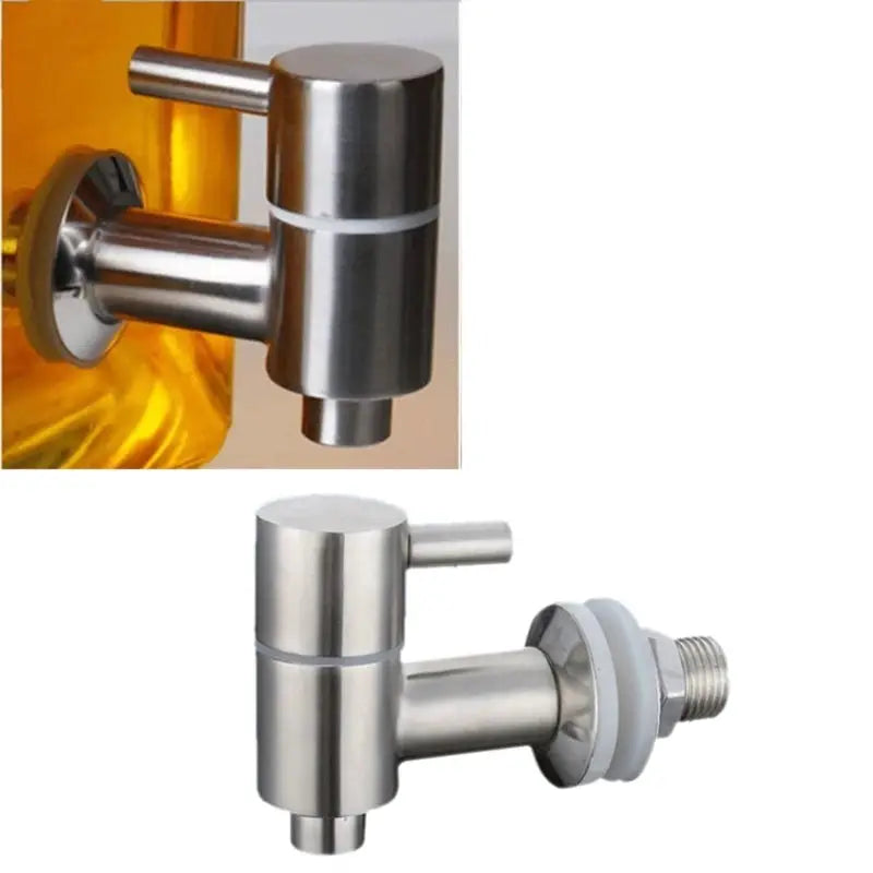 Stainless steel beer barrel tap spigot, fits 16–25mm, leakproof water dispenser