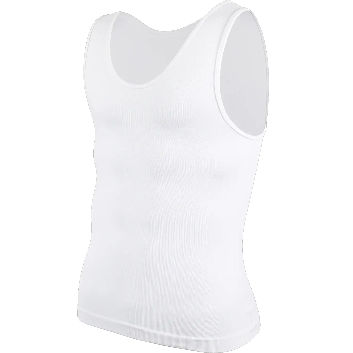 Simples Market men's white sleeveless compression tank top shapewear body shaper