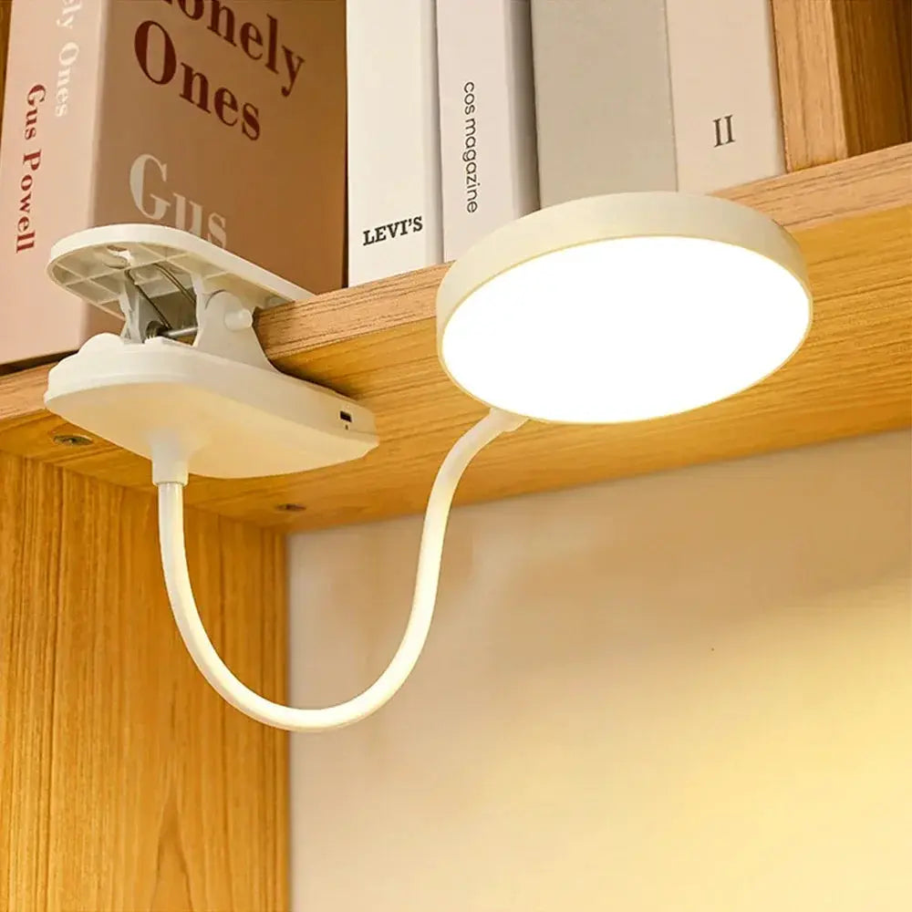 Aurora Tech Led Table Lamp Usb Rechargeable Folding Clamp With Touch Control And Three Dimmer Modes Eye Protection