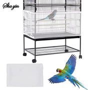 1PC Square Round Bird Cage Cover Splash Proof Mosquito Net Screen Parrot Protection Net Cage Accessory