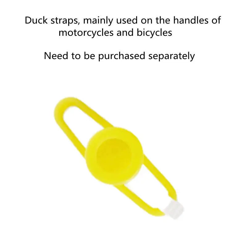 Yellow rubber duck car interior decoration with strap loop