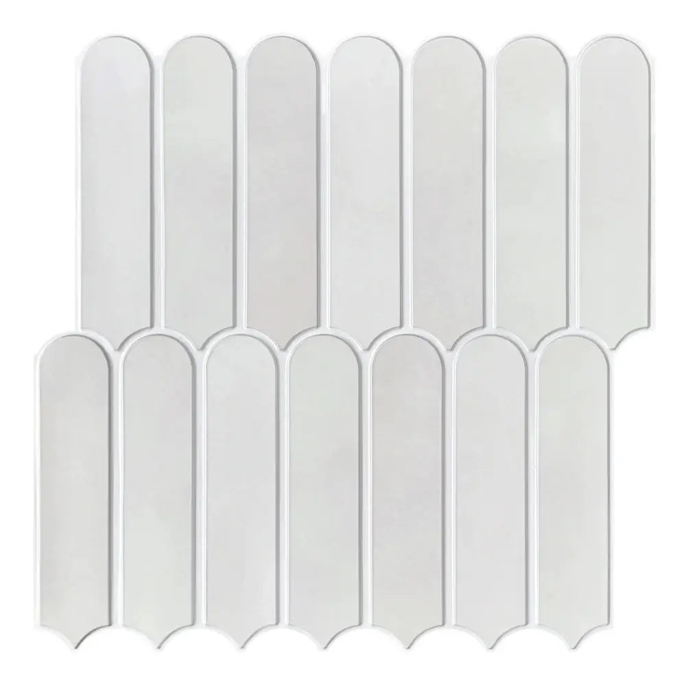 Simples Market peel-and-stick wall panel stickers, 16-piece white 3D decorative set for living rooms