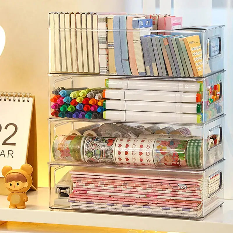Acrylic Storage Box Transparent Cosmetic Organizer For Desktop And Dormitory Use Ideal For Skincare Masks
