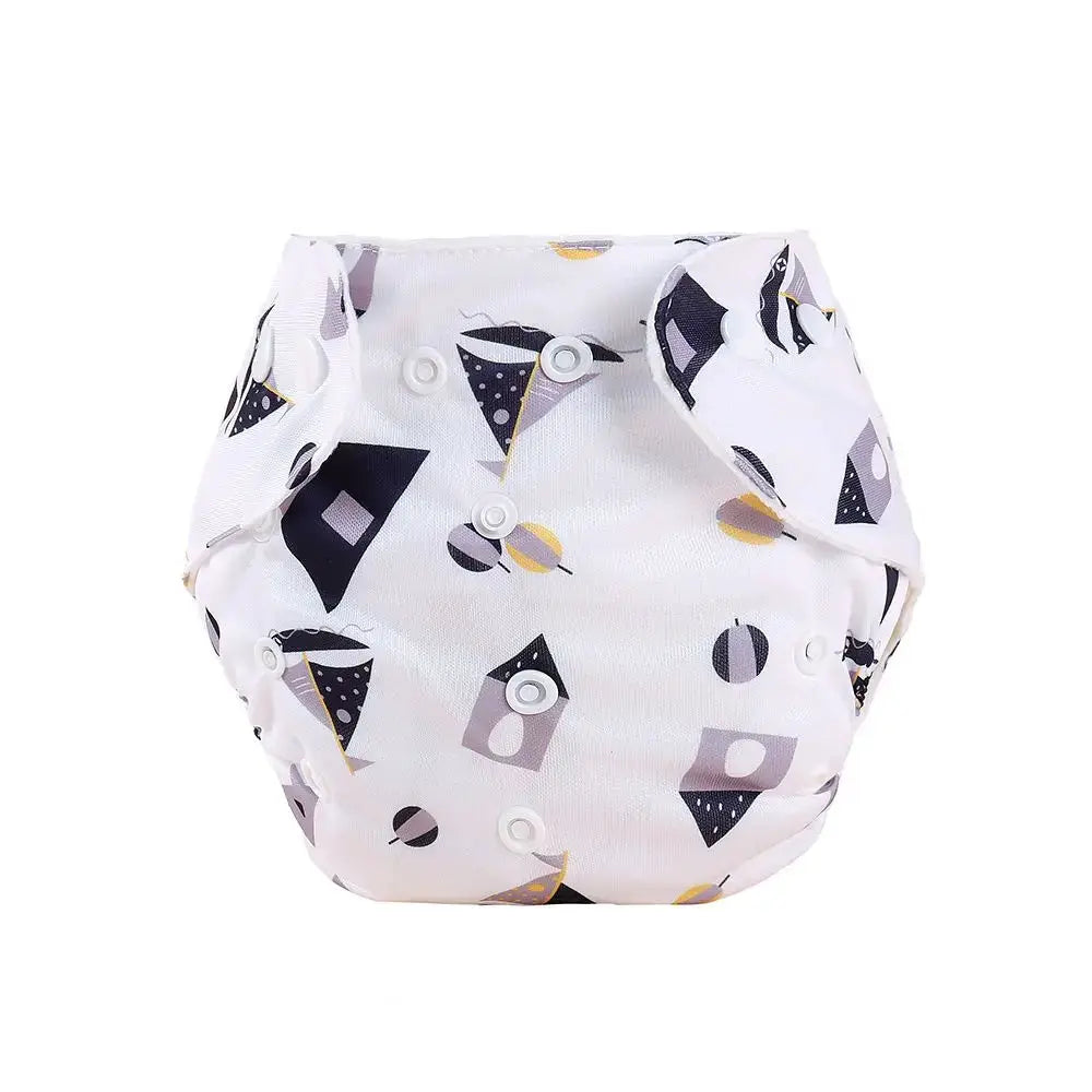 Eco Friendly Washable Reusable Cloth Diapers For Babies Grid Pattern Cotton Adjustable Training Pants 1 To 3 Years