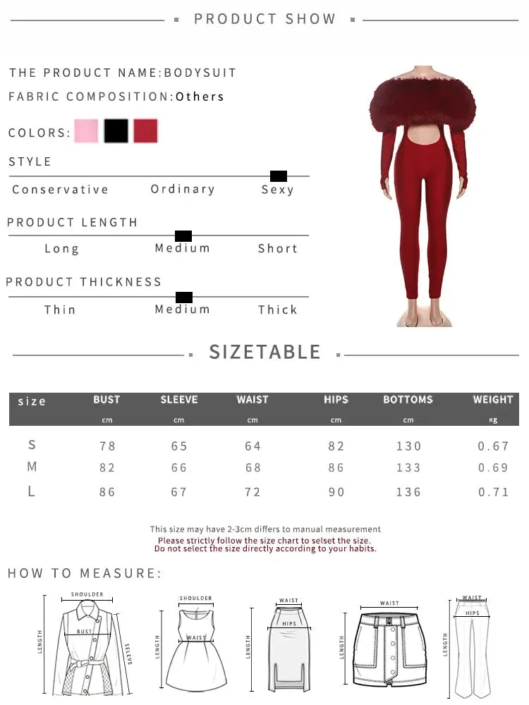 Sisterlinda furry slash-neck jumpsuit, Simples Market, red with plush collar