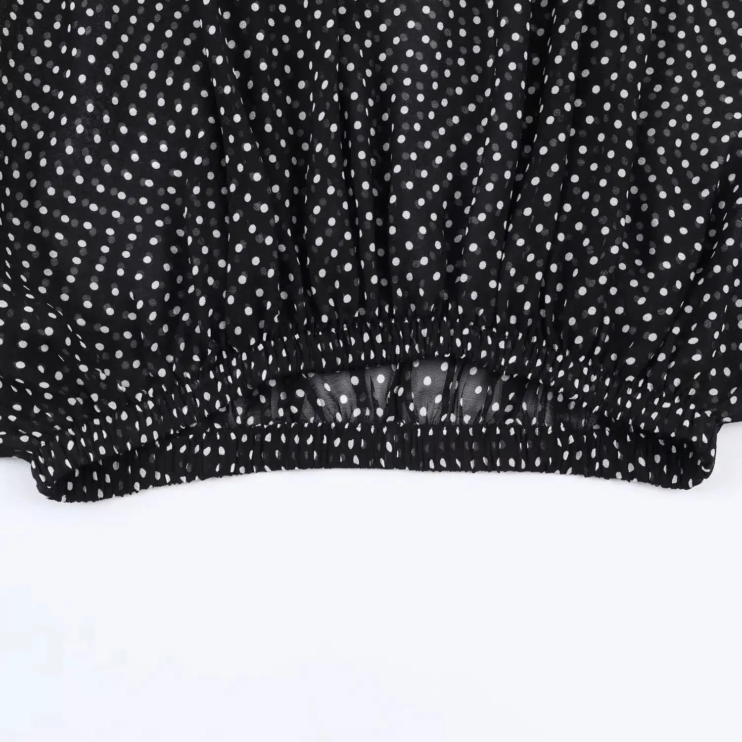 Polka Dot Two Piece Outfits For Women Bow Tie Blouse And Midi Skirt