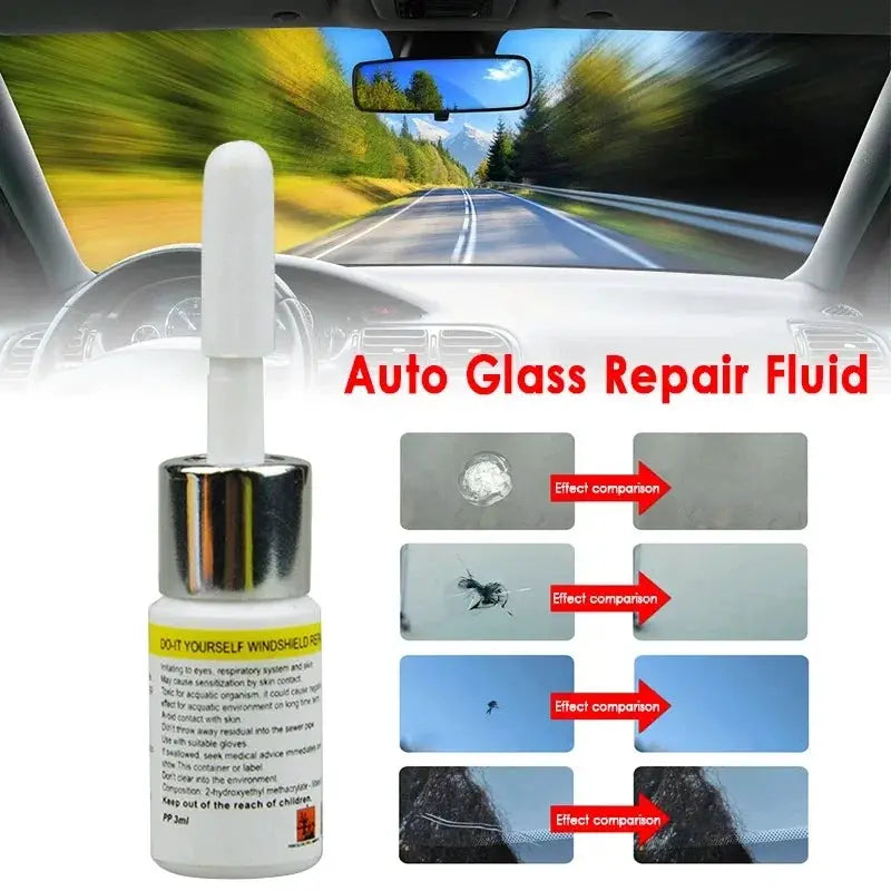Car Glass Repair Kit For Windshield Cracks And Scratches, Windshield Repair Set For Cars Trucks And Motorcycles