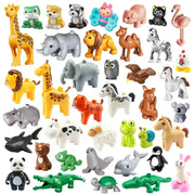 Big Building Blocks Zoo Animals Set Compatible Large Bricks For Kids Fun Assembly Toys Party Gift