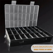 Clear 24 Compartment Plastic Storage Box Organizer For Craft Supplies Beads Jewelry And Small Items