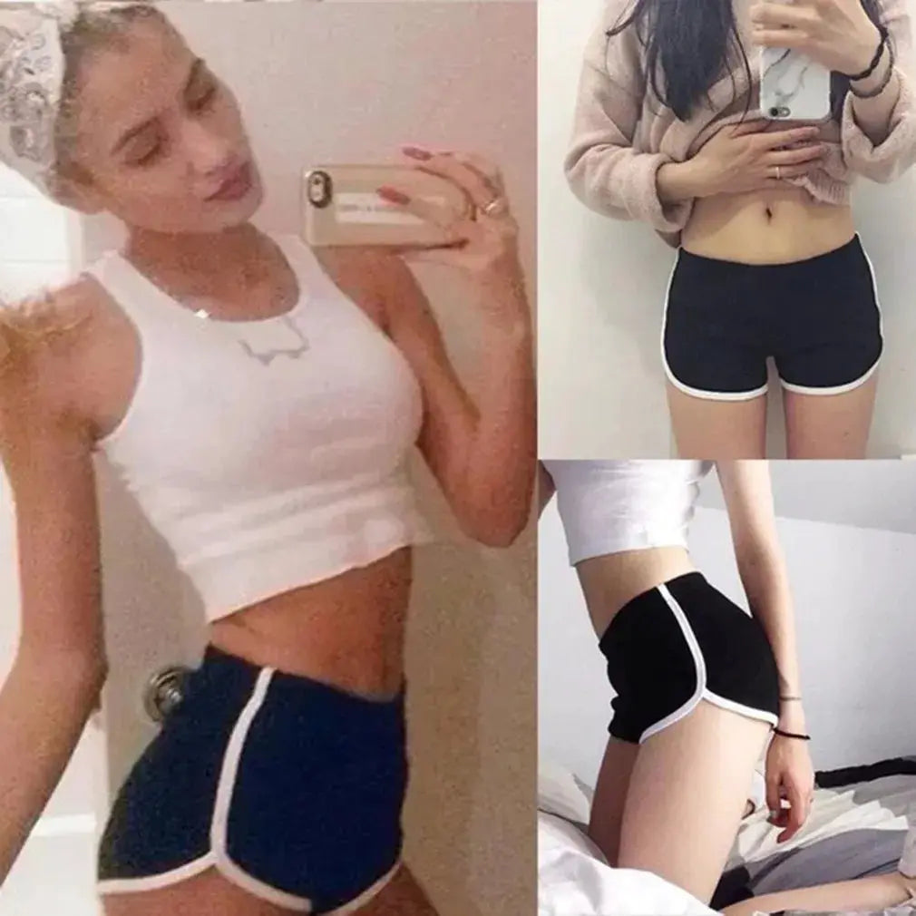 VivaFit Womens Casual Fitness Shorts Slim Fit Breathable Cotton Blend For Running Cycling And Gym