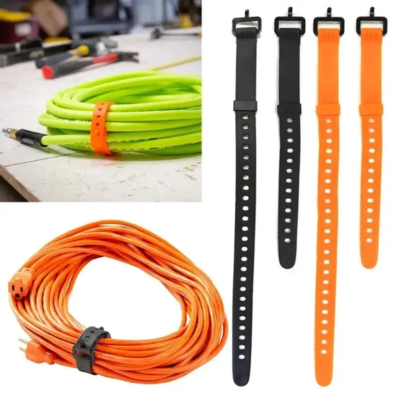 1-5 pcs rubber tension strap cargo belts with buckles in black and orange for lashing luggage and camping gear