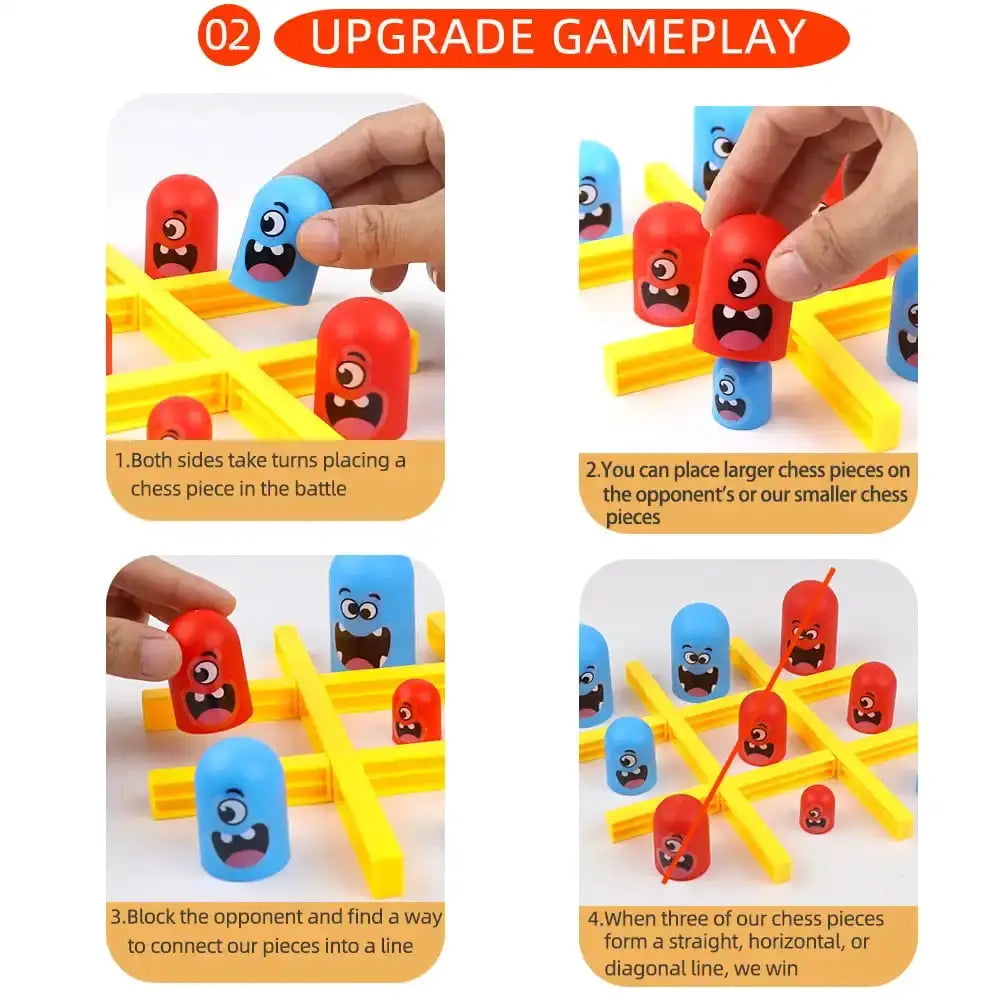 Tic Tac Toe Board Game For Kids And Adults Interactive Multiplayer Party Toy Family Friendly