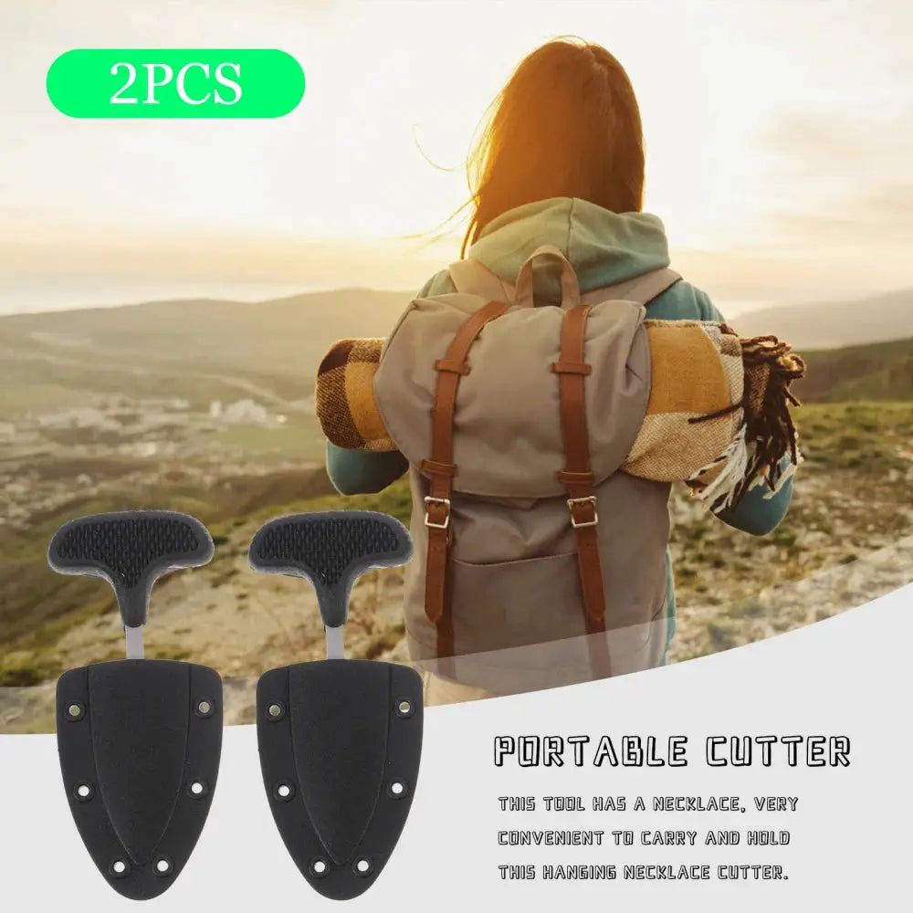 Necklace cutters, 2-pack, black portable camping tools by Simples Market.