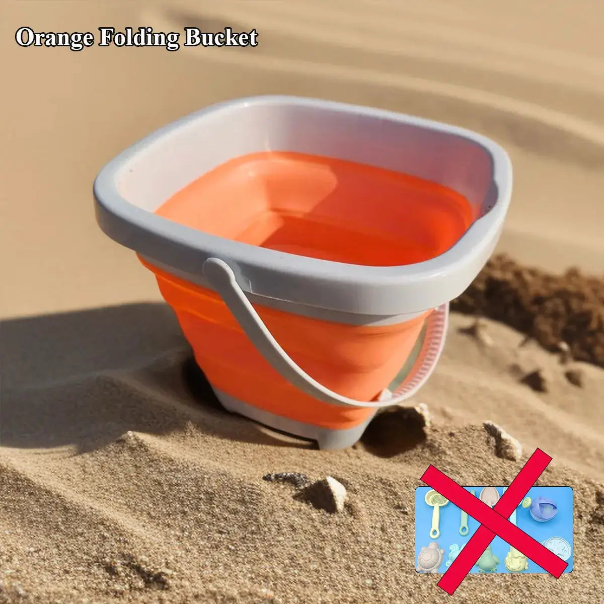 11 or 5 Piece Beach Sand Play Water Set With Folding Buckets for Kids Outdoor Sandbox Summer Toys
