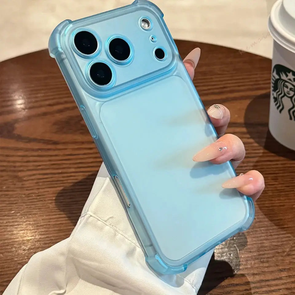 NovaGuard Cute Matte Clear Phone Case For iPhone 11 12 13 14 15 16 17 Pro Max Plus XR XS Shield Shockproof Protection
