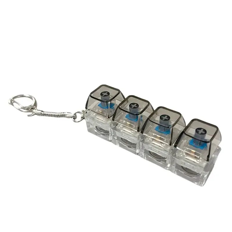 Keychain LED Lights Stress Relief Keyboard Toy For Office Desk Portable Anxiety Management Gift For Professionals