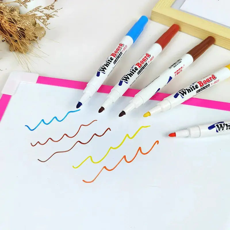 Water Floating Pen Set For Kids Magical Ink Pens With Floating Color Water Painting Chalk Art Graffiti Drawing Kit