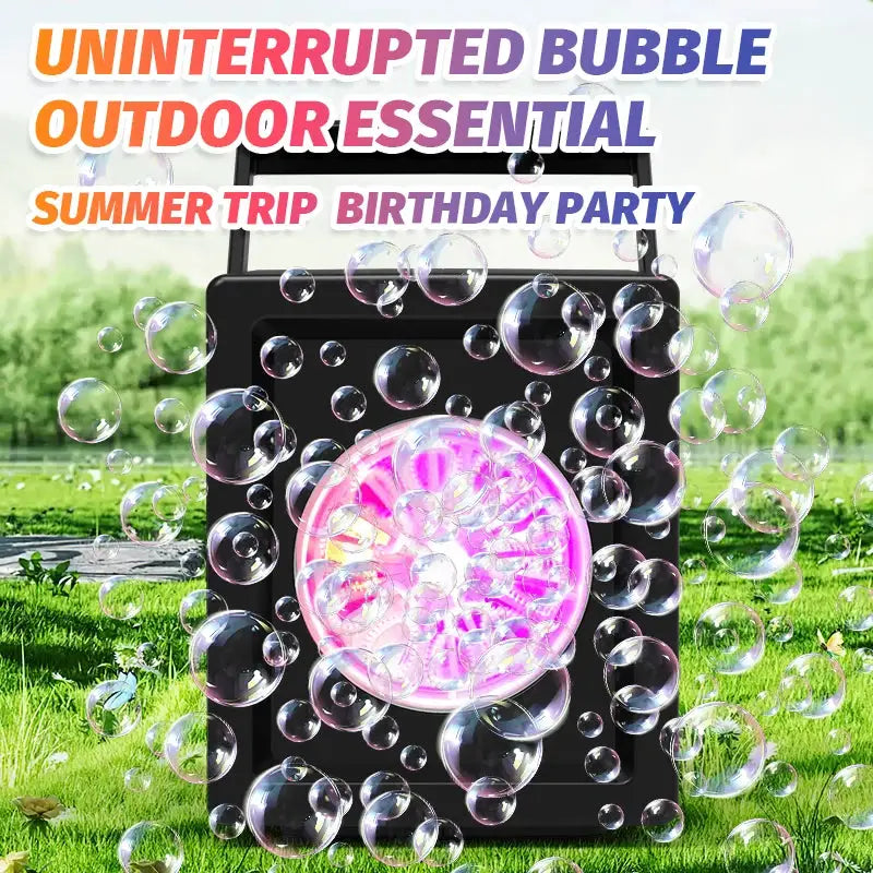 10 Hole Fully Automatic Bubble Machine Handheld Blower for Outdoor Parties No Battery Included No Bubble Water Included