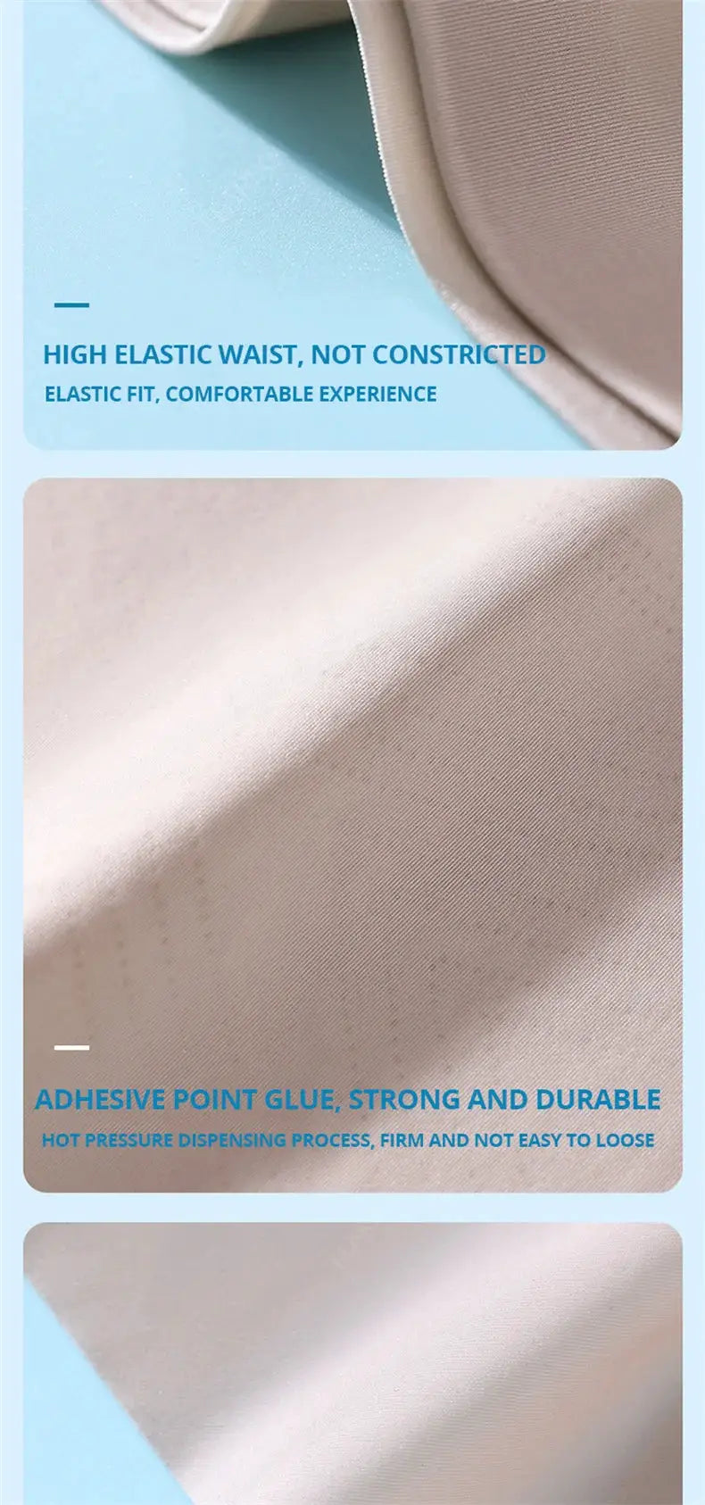 Flarixa ice silk ultra-thin high-waist panties in nude beige, seamless tummy-control underwear
