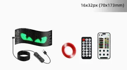 Truck Car Devil Eye LED Pixel Panel Light Remote Control 12V 24V