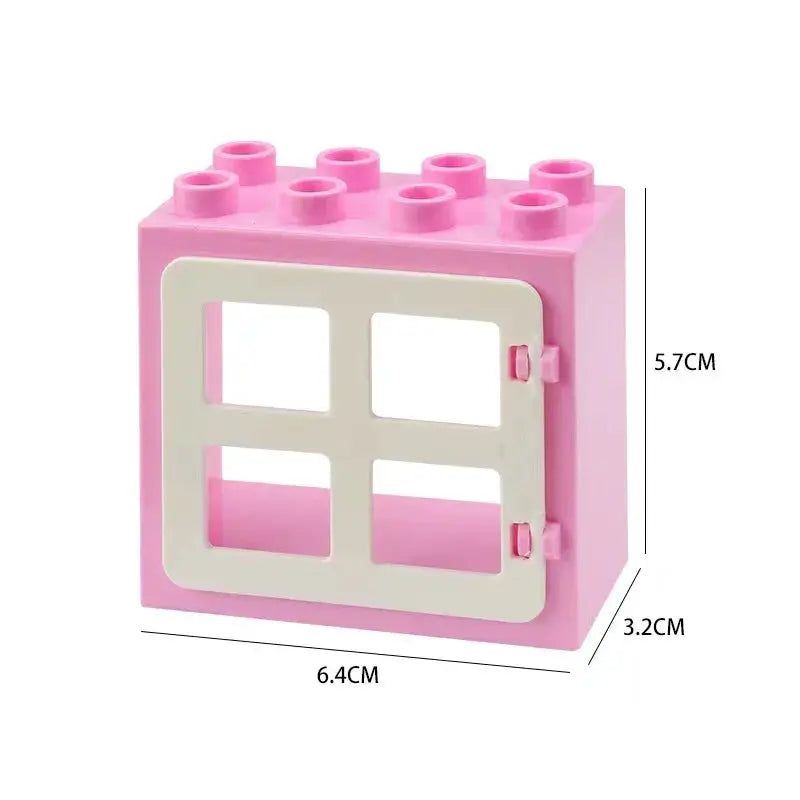 Big Building Blocks Houses Kit With Doors Windows Walls And Roof Compatible With Large Bricks Boys And Girls Toy Gifts