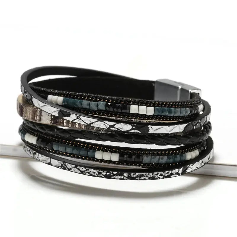 Bohemian Cowboy Chic Cross Bracelet Western Jewelry For Women Christian Religious Bracelet