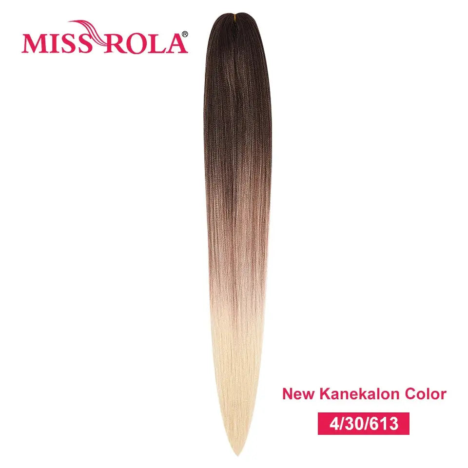 Miss Rola synthetic Kanekalon braid extensions, dark brown to blonde ombre, 30 inch long, pre-stretched jumbo braid