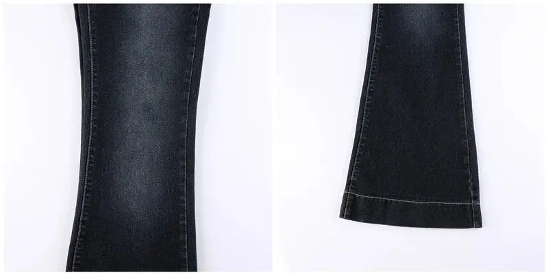 New Flare Jeans For Women Low Waist Denim Pants Y2K Korean Fashion