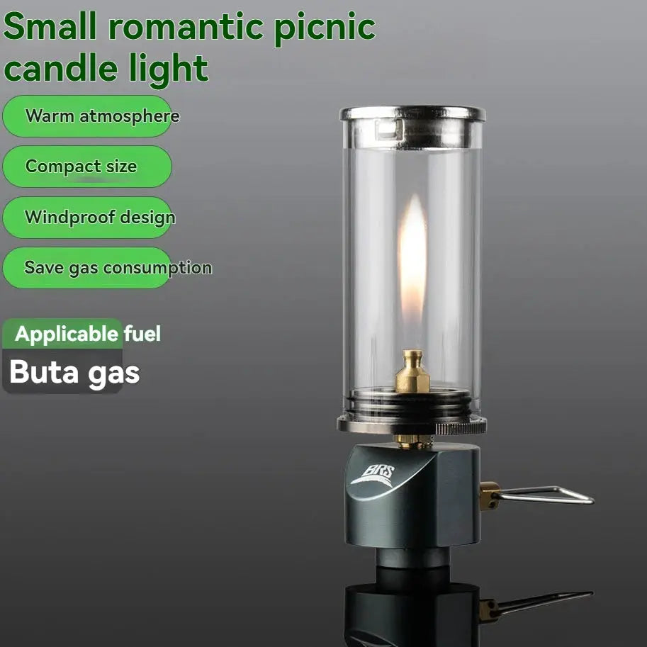 BRS-55 Dreamlike Candlelight Lamp Windproof Gas Lantern For Tent Lighting Camping Outdoor Lights