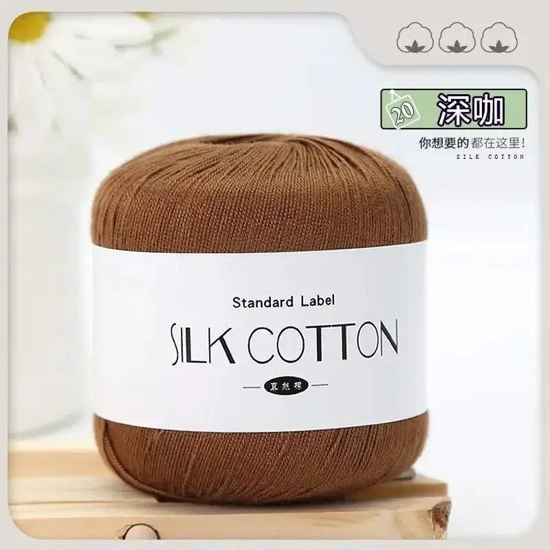 50g Silk Lace Cotton Milk Crochet Yarn For Baby Hand Knitting Warm Soft Thread Cross Stitch Supplies