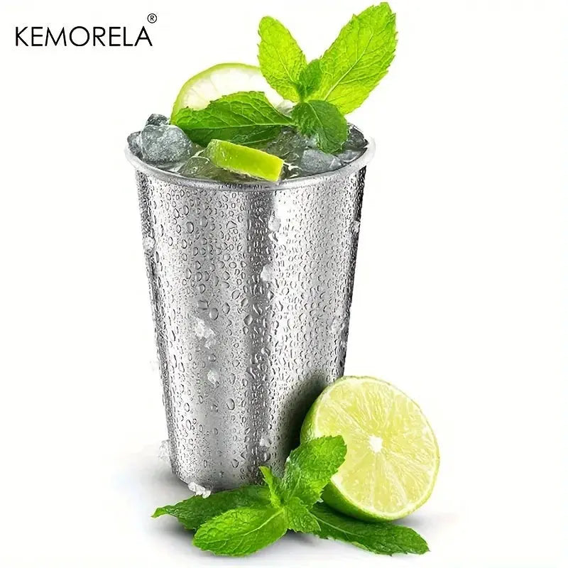 Kemorela 4 Piece Stainless Steel Cup Set With 300ml 400ml And 500ml Tumblers Stackable Camping Drinking Glasses