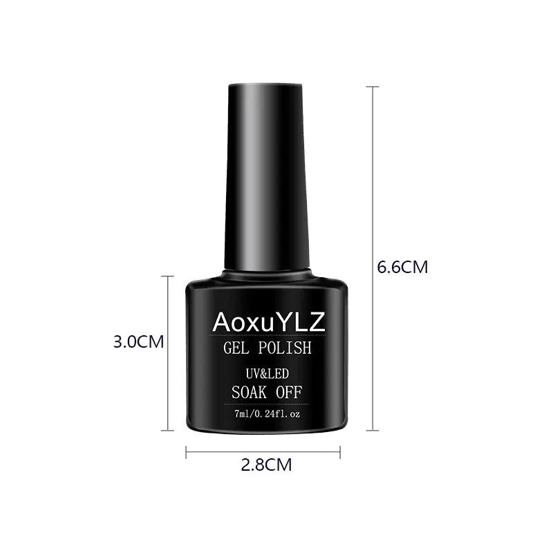 AoxuYLZ gel polish bottle UV/LED soak-off 7ml black glass