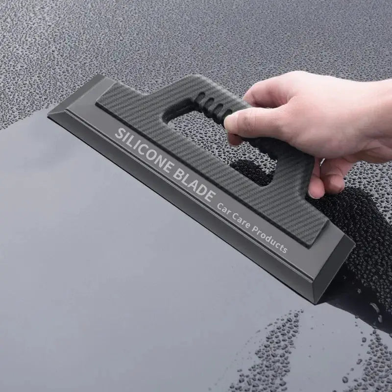 Silicone blade windshield scraper with ergonomic black handle for car care by Simples Market