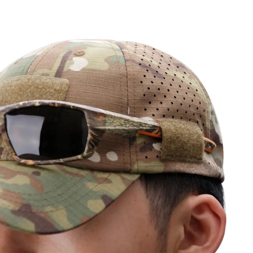 Mens Camouflage Baseball Cap Breathable Sun Protection Hat For Outdoor Sports Hunting Hiking Camping Beach Fishing