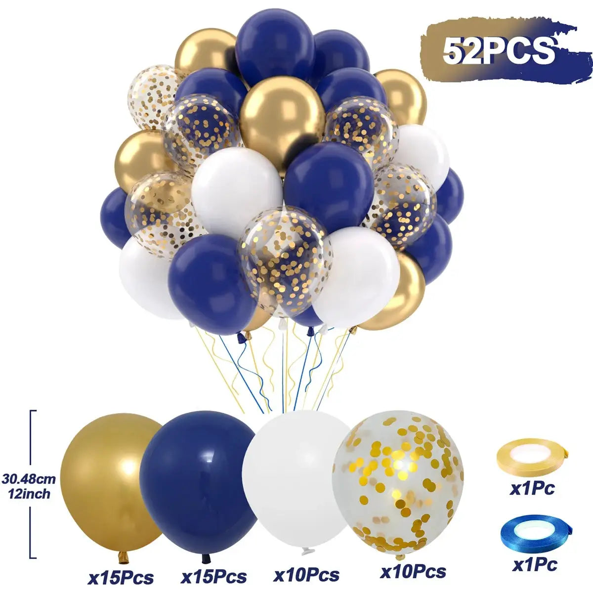 Metallic Pearl Latex Balloons Confetti Gold Set 31 36 37 51 101 Pcs For Birthday Weddings Baby Shower Decor