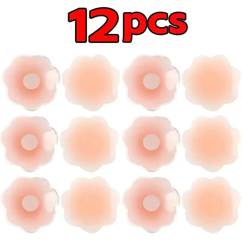Reusable Silicone Nipple Covers For Women Soft Nipple Pasties Breast Petals Invisible Under Clothing Strapless Bra