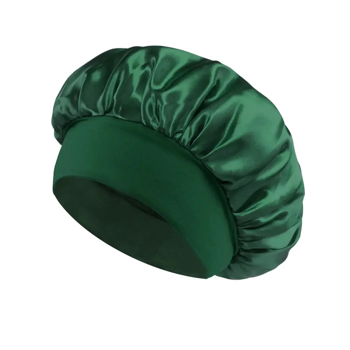 SilkGuard Satin Bonnet For Women With Wide Brim Sleep Hat And Elastic Band For Hair Protection
