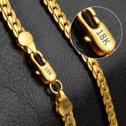 6mm Gold Or Silver Color Sideways Necklace For Men And Women 8 18 20 24 Inch Chain