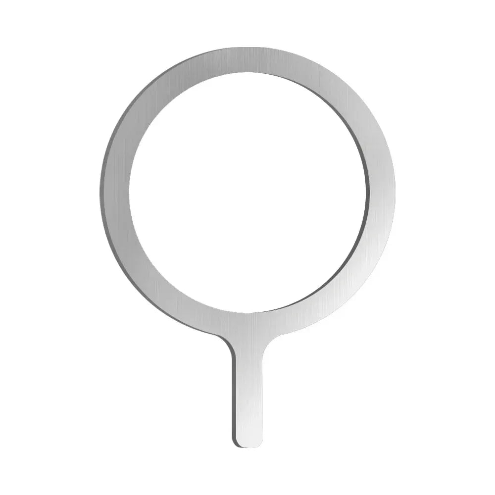MagSafe magnetic adapter ring, circular silver metal plate for wireless charging