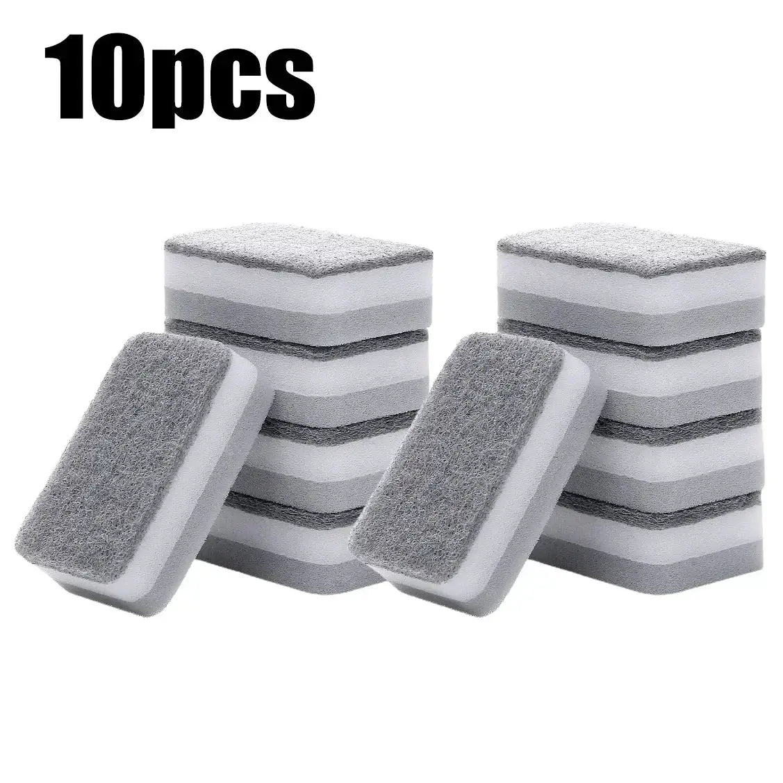 Magic Three Layer Cleaning Sponges Reusable Kitchen Scrubbing Pads For Pans Pots Dishes And Surfaces