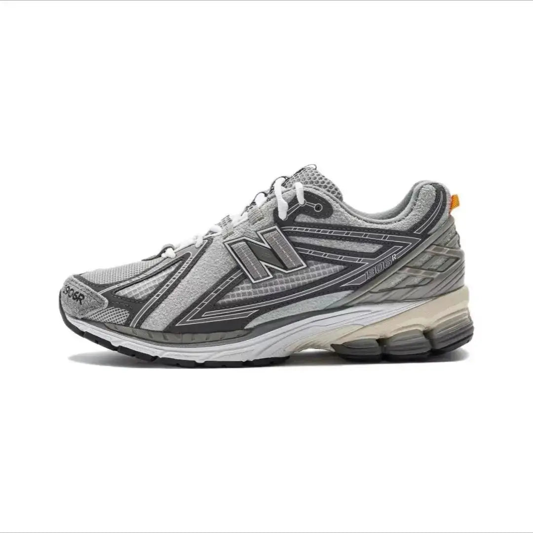 New Balance 1906R running shoes, gray breathable mesh with layered overlays