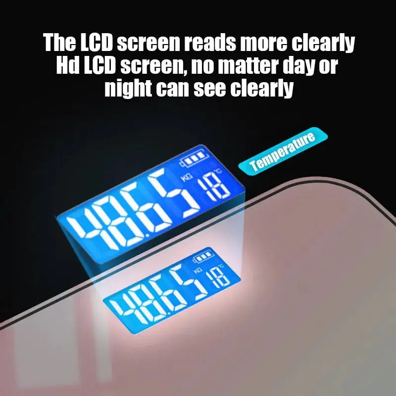 NovaScale Gradient Color Intelligent LCD Electronic Scale Tempered Glass Platform For Precise Weight Measurement