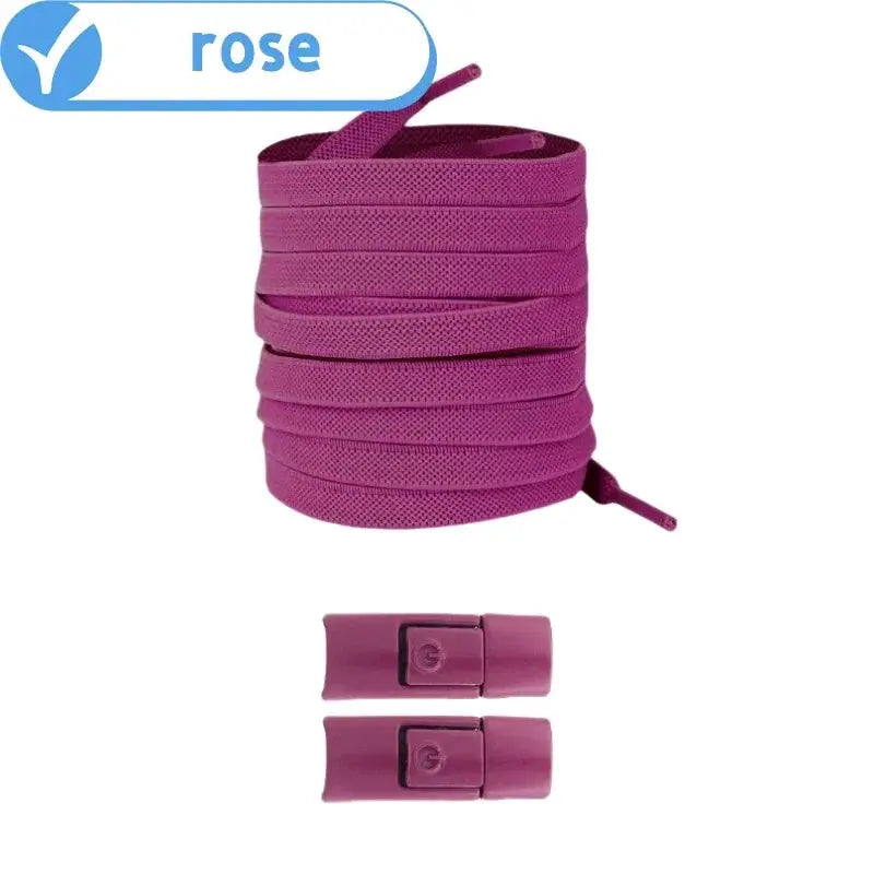 Elastic No Tie Shoelaces Press Lock For Sneakers 8mm Widened Flat Laces For Kids And Adults