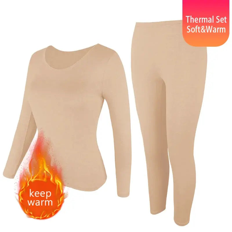CozyCore Womens Thermal Underwear Set Two Pack Long Johns Fleece Lined Base Layer Ultra Soft Warmth